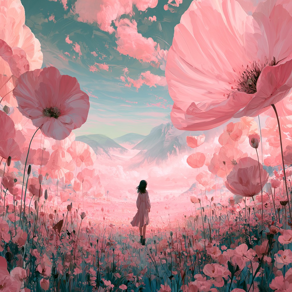 꽃들 사이로의 산책